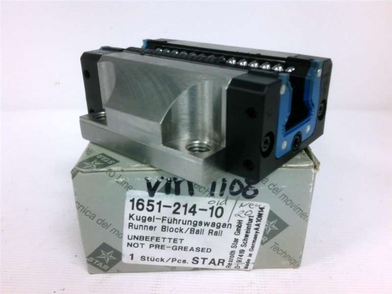 Bloc Coulissant à Billes REXROTH STAR 1651-514-10 - Pièce Industrielle Neuve