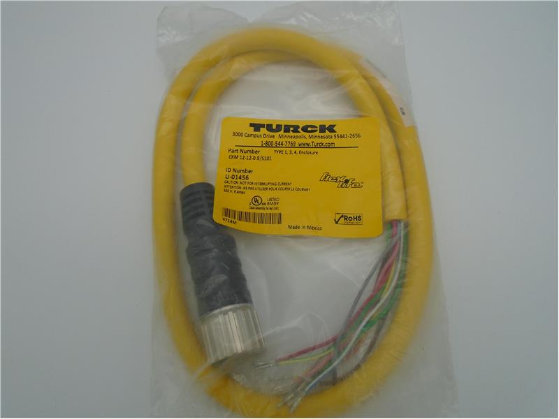 Câble Industriel TURCK CSM CKM 12-12-3/S101 - Neuf, Pour Automates, Capteurs Ou Connexions En Environnement Rigoureux