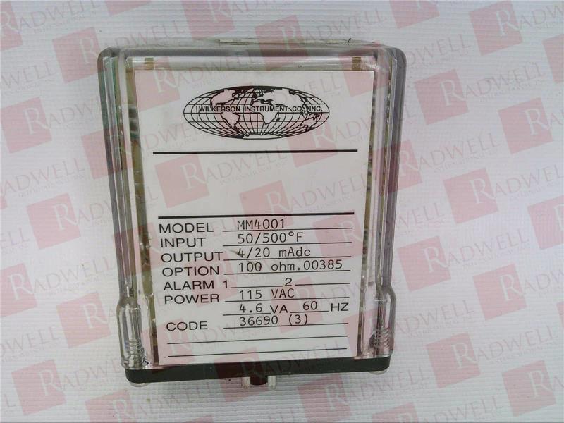 WILKERSON INSTR CO MM4001 (115VAC 50/500F 4/20 MADC 100OHM.00385)