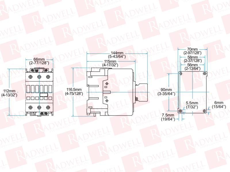 RADWELL VERIFIED SUBSTITUTE 3RT1044-1BB40-SUB (SM-AUX)