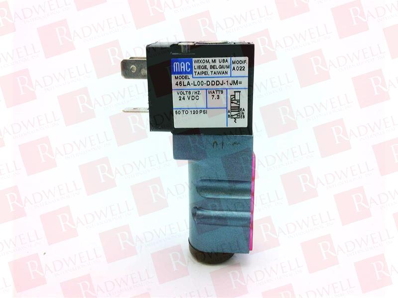 MAC VALVES INC 46LA-L00-DDDJ-1JM
